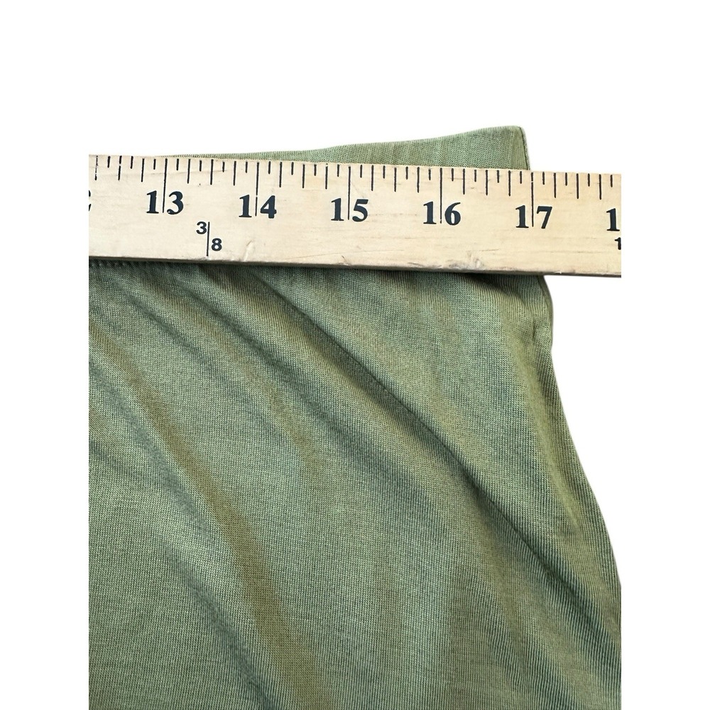 Gudrun Sjoden Green Stretchy Crop Wide Leg Pants XL Modal Boho Lagenlook #W1-9 - Picture 4 of 9